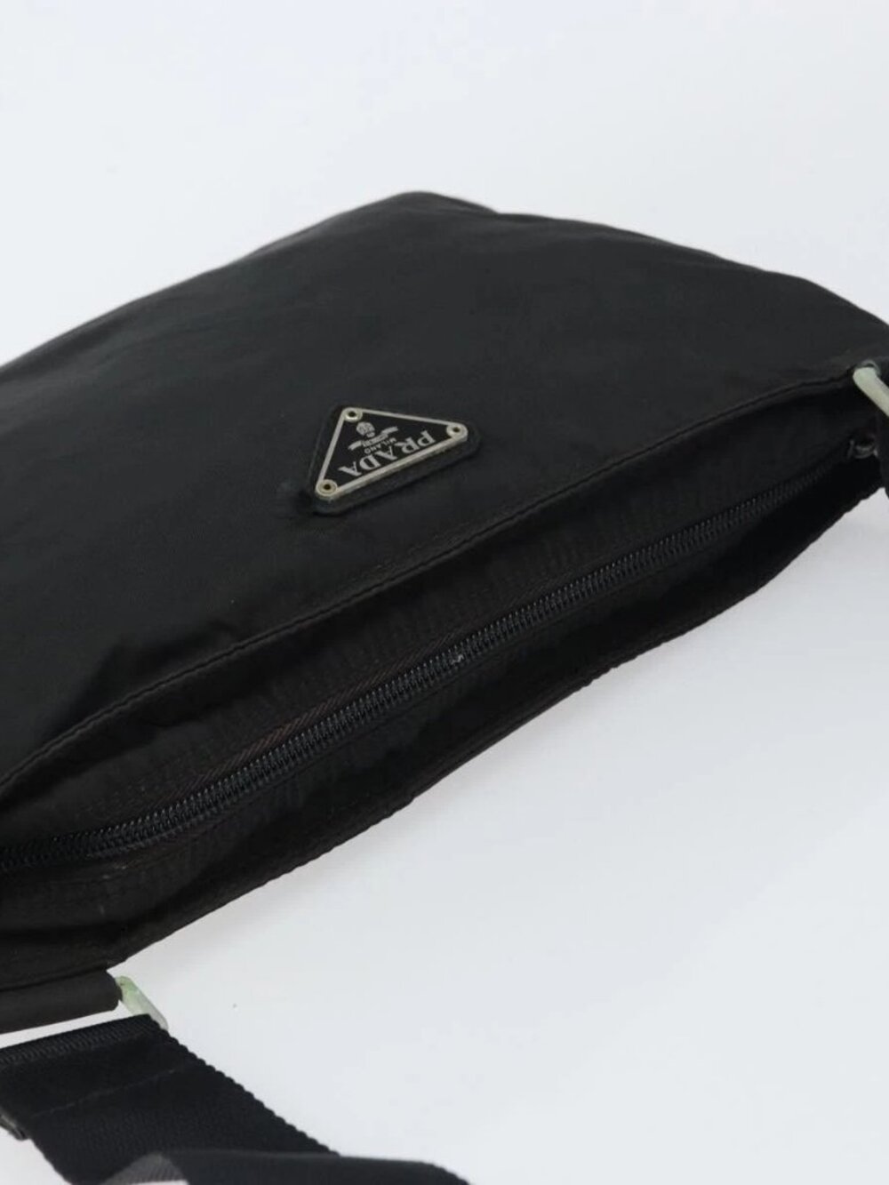 PRADA Shoulder Bag Nylon Black Silver Auth 156927 - Picture 7 of 16